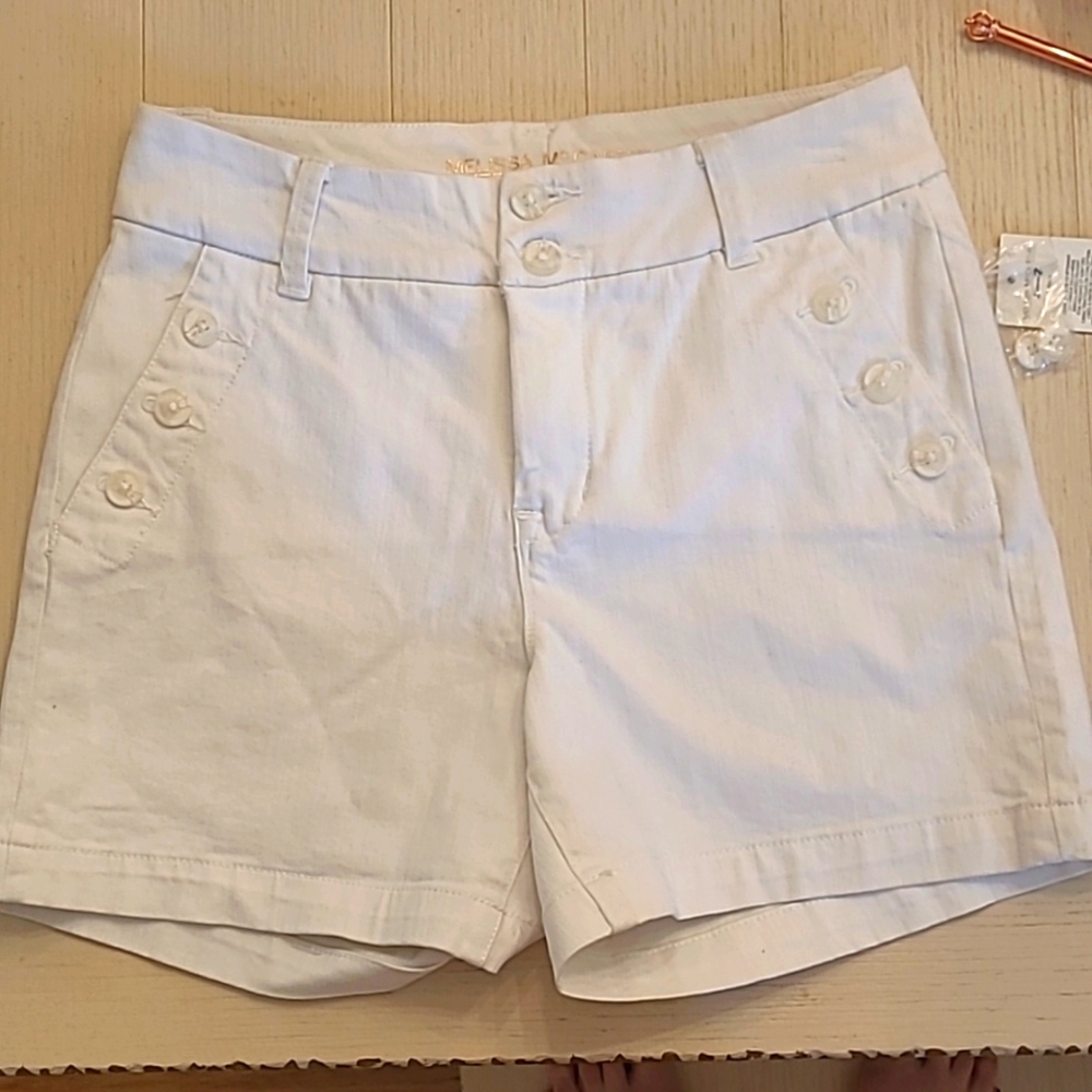 NWT Melisss McCarthy Seven 7 white dress shorts Size 10